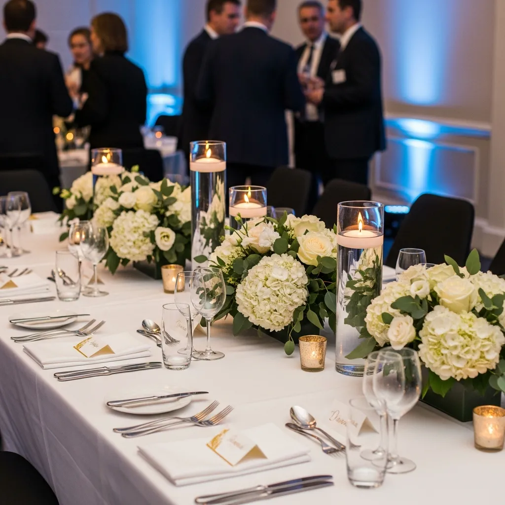 Corporate event floral decoration